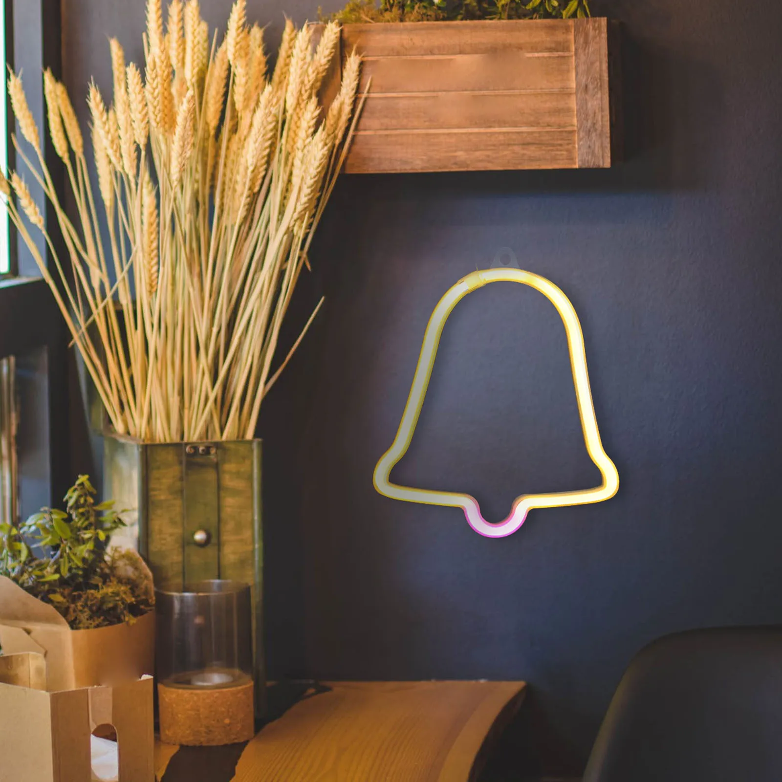 LED Christmas Bell Light Creative Modelling Lamp Comfortable Light No Harm to Eyes Environmental Friendly Dual-Use USB