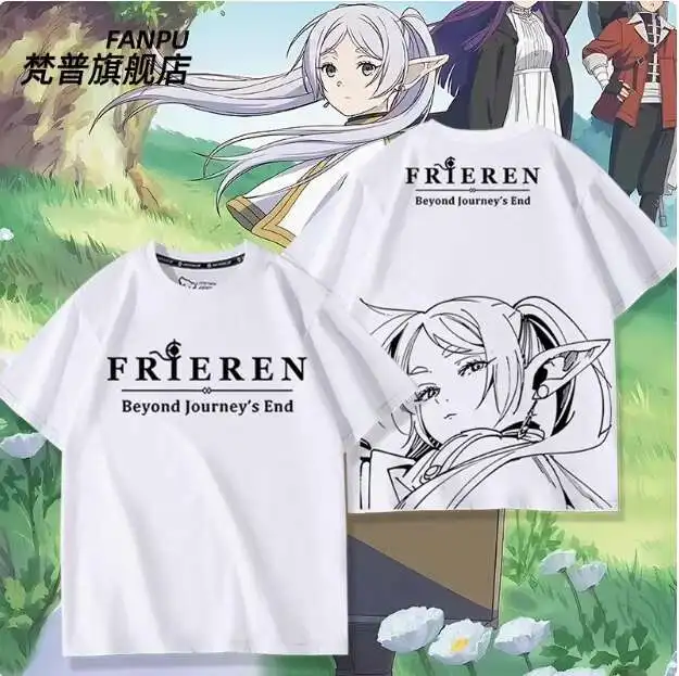 

Anime Frieren: Beyond Journey's End Himmel Short Sleeve T-Shirt Summer Cosplay Costume Casual Student Loose Tops anime