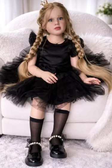 45inch Giant Doll Gabriella Princess Reborn Doll Pure Handdraw Details Finished Superb Long Hair