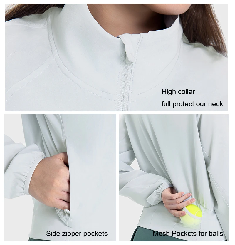 Cool Sun Shirt for Women Rashguard UPF 50+ Long Sleeve UV/SPF Sunscreen Outdoor Tennis Golf Top with 4 Pockets