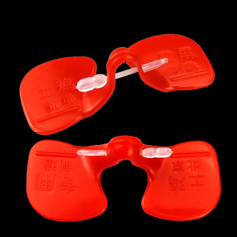 100 Pcs Chicken Supply Pheasant Anti-pecking Eye Mask Goggles Glass Glasses Red