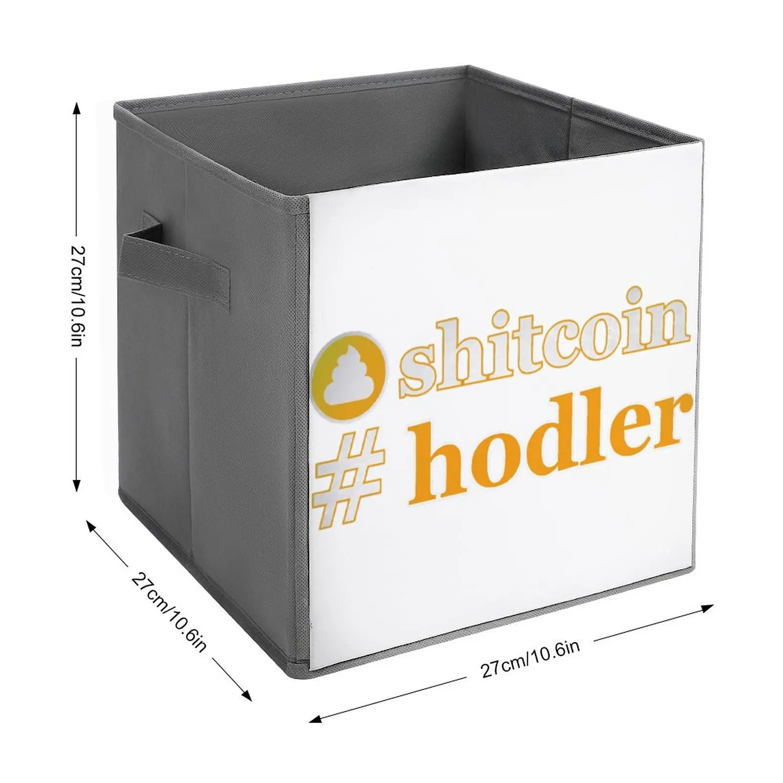 Shitcoin Hodler Essential Folding Storage Box Storage Tank Dust Proof Cute Storage of Socks Super Soft Portable Travel Storage