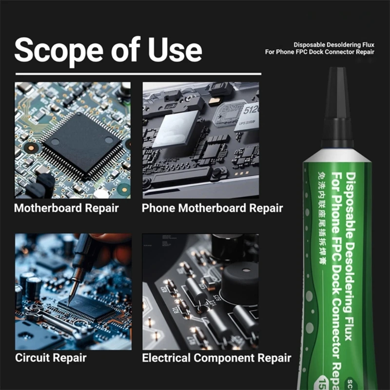 

High Adhesion Needle Tube Welding Pastes Fit for Electronics Repair Including Computer Motherboards And Phone Components F19E