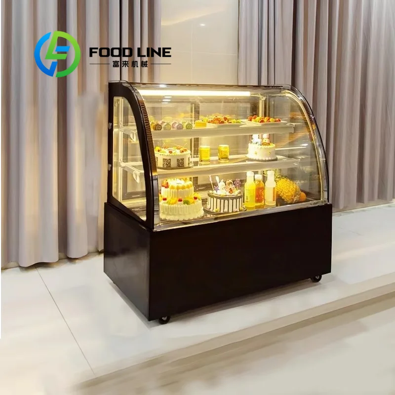 Glass Bakery Display Cooler Lockable Glass Door Works As Commercial Cake Showcase To Protect Valuable Custom Cakes From Dust