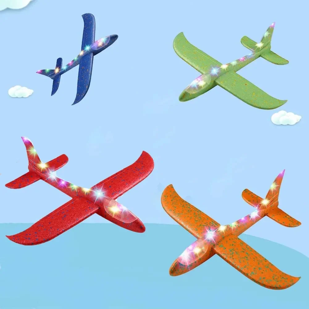 

LED Big Hand Launch Throwing Foam EPP Airplane Model Glider Airplane Model Outdoor DIY Children's Educational Toy