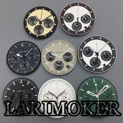 LARIMOKER 31.5MM VK63 quartz Movement dial with 6-pin pointer green luminous modified watch accessories suitable for 40MM case