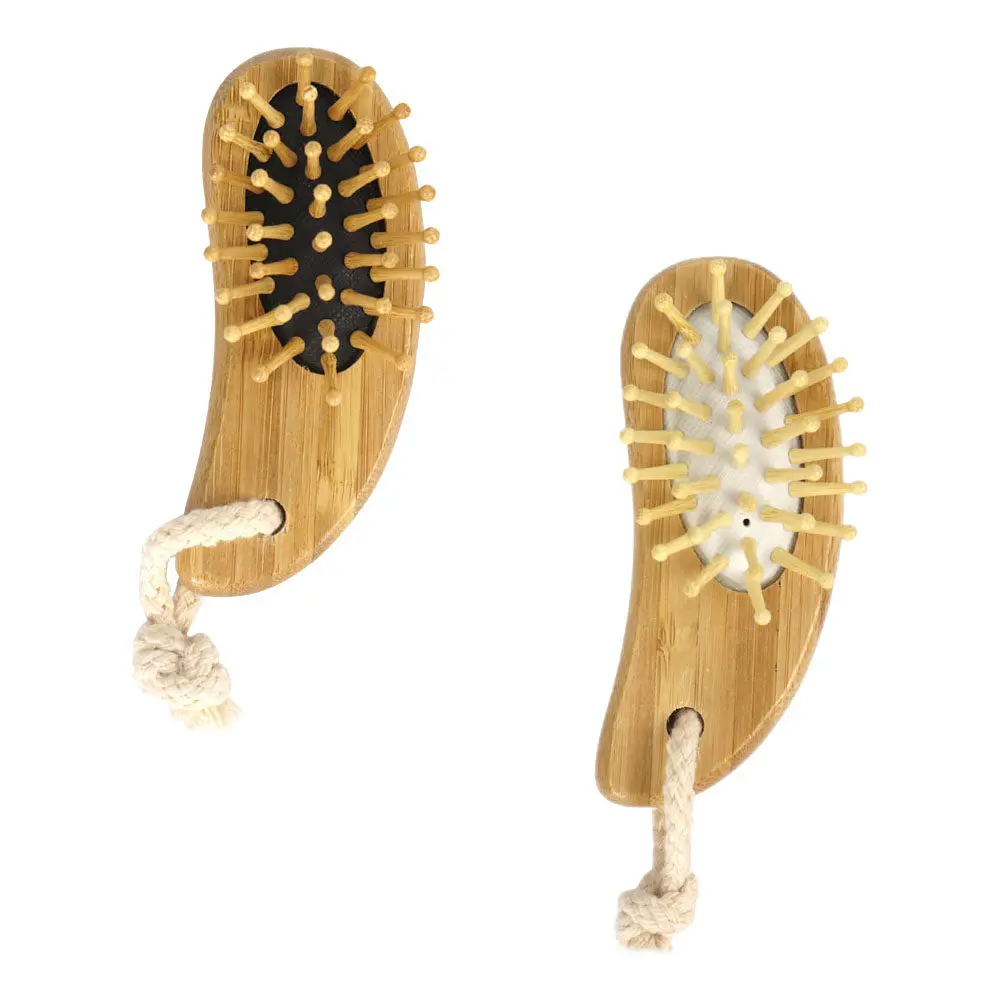 

Набор из 2 деревянных расчесок с воздушной подушкой для распутывания волос, с нескользящей ручкой, легкий, портативный, массажер для кожи головы для укладки и массажа волос