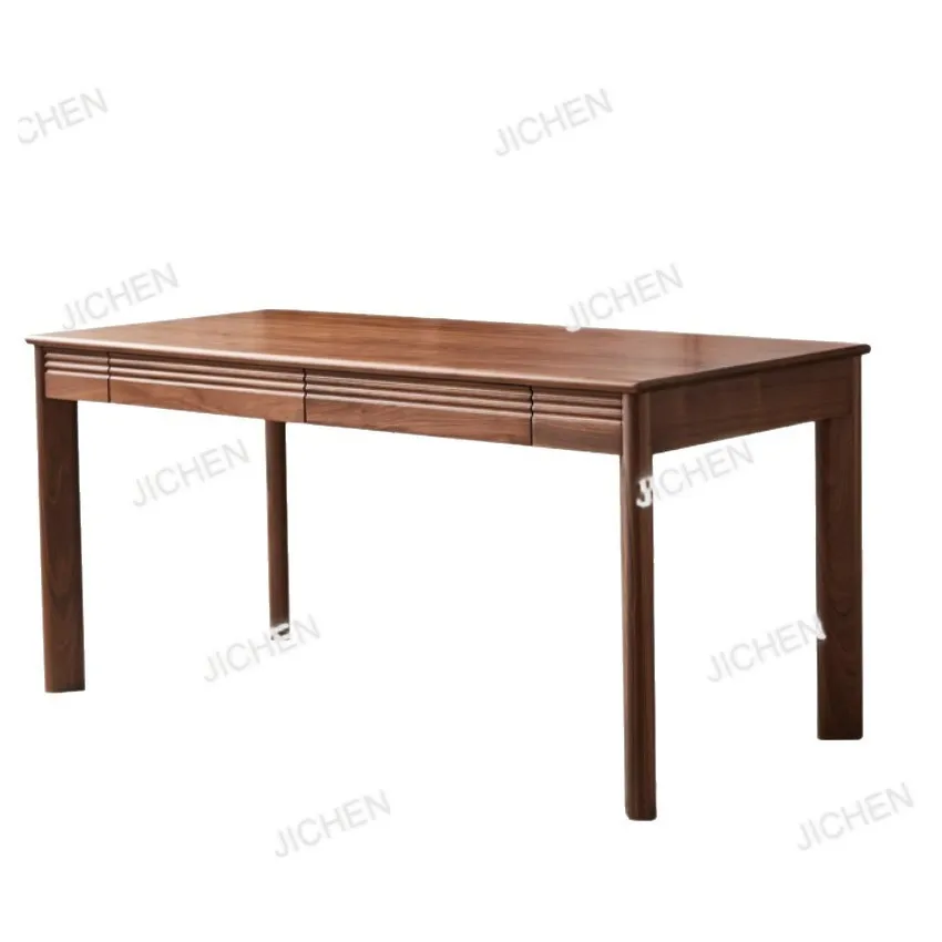 

Североамериканский стол из черного ореха, скандинавский современный простой стол из цельного дерева, стол для домашнего обучения, компьютерный стол