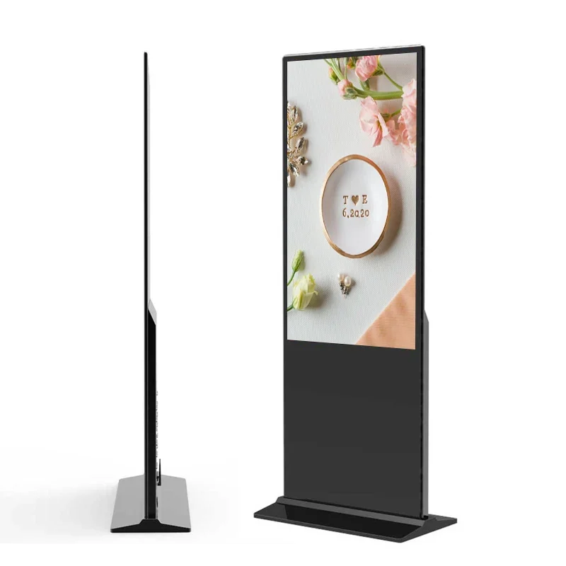 Floor Standing Vertical TV Touch Screen Kiosk  Indoor Advertising Player