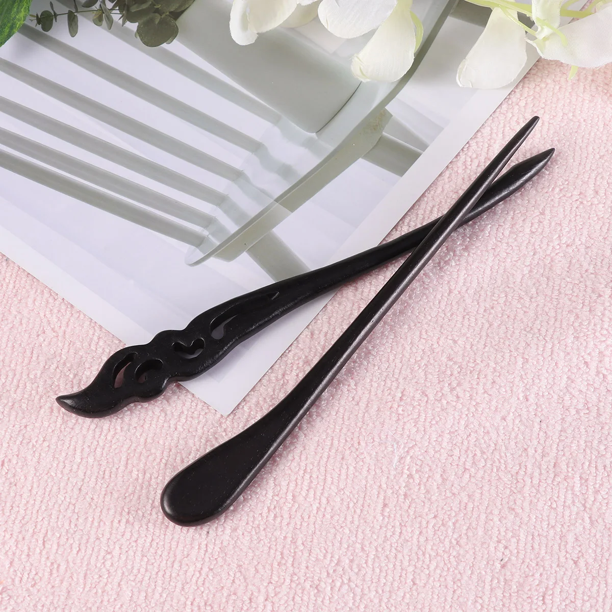 

2 шт., винтажные палочки для еды, деревянные палочки для волос, декоративные заколки для волос для женщин, аксессуары в стиле ретро, вечерние, уникальные