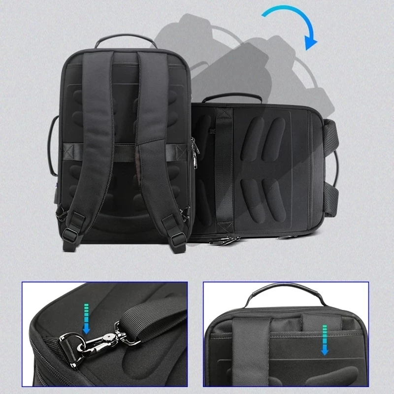 Imagem -05 - Bopai Mochila Masculina Expansível Fim de Semana Trabalho Viagem Mochila Masculina Impermeável 156 Polegadas Laptop Anti-roubo Mochila Grande Empresarial