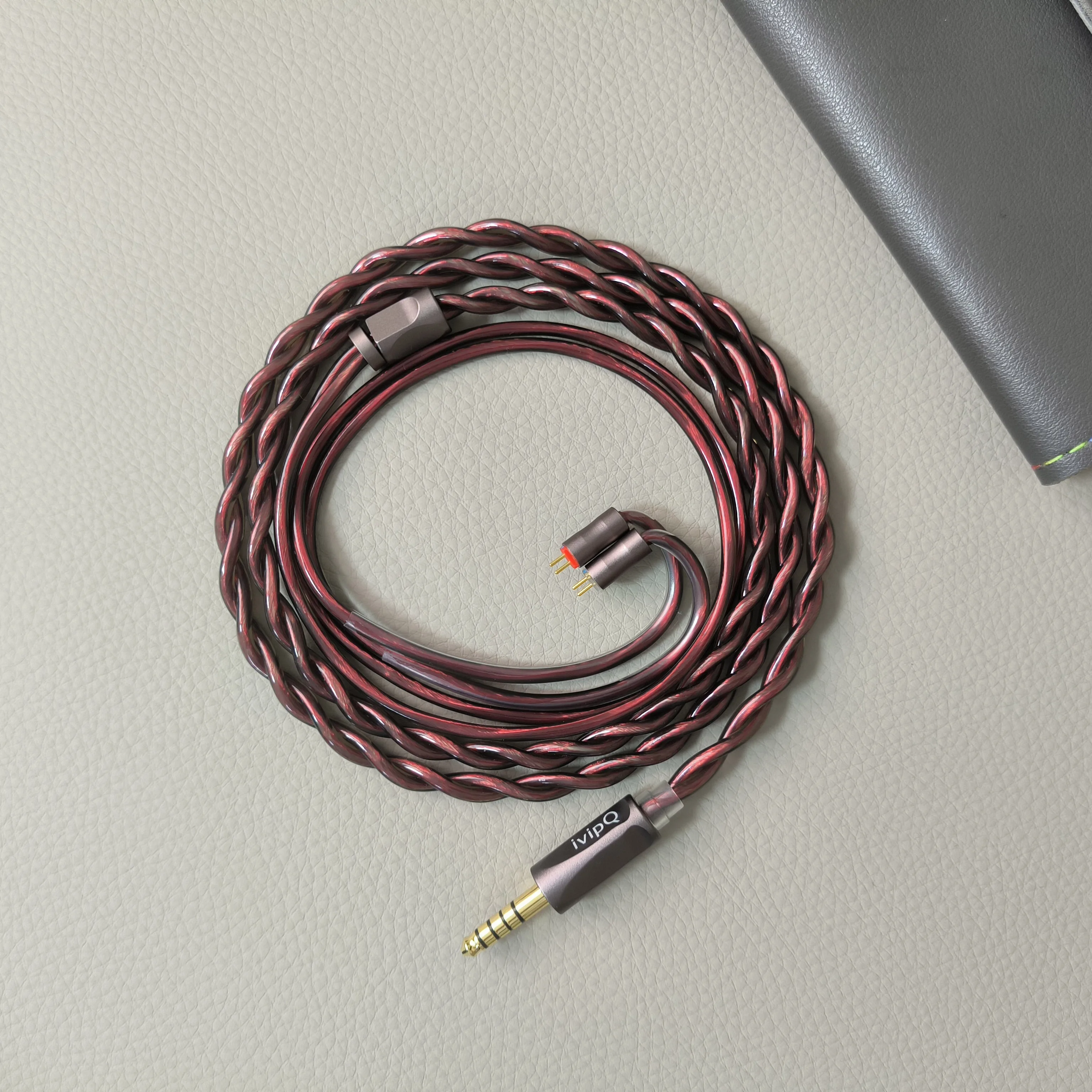 IvipQ-311IEM Red Copper Shielding Layer / Single Crystal Copper, Supports 2pin/MMCX/Dual 3.5mm IE900 Interfaces, KZ-QDC