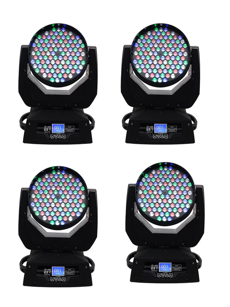 

4x Factory Sales 108x3w RGBW LED Wash Moving Head Lights Disco Dj Professional Stage Surface Light 2 Year Warranty