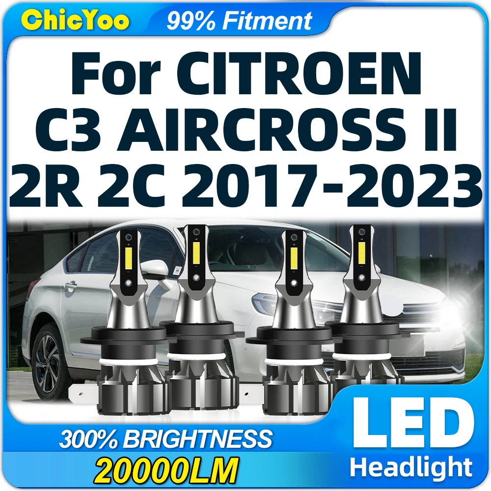 

LED Headlights 40000LM 240W Canbus Error Free Car Lights 6000K White For CITROEN C3 AIRCROSS II 2R 2C 2017-2020 2021 2022 2023