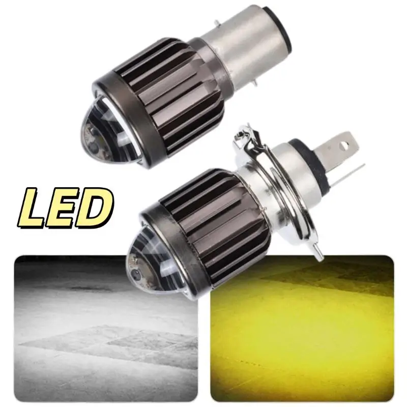 1Pcs Universal Motorcycle H4/BA20D Headlight Hard Light Led Light Motorbike Lamp Ultra-Long Illumination Distance