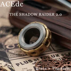 ACEdc The Shadow Raider 2.0 Brass Titanium Fidget Ring Cool Toys Anxiety And Stress Relief Toys For Desk