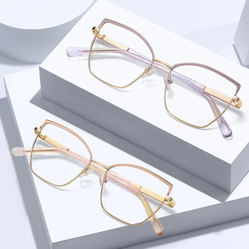 

85030 Durable Metal Cat Eye Women Myopia Hyperopia Reading Party Eyeglasses Medical Grade Female Prescription Glasses