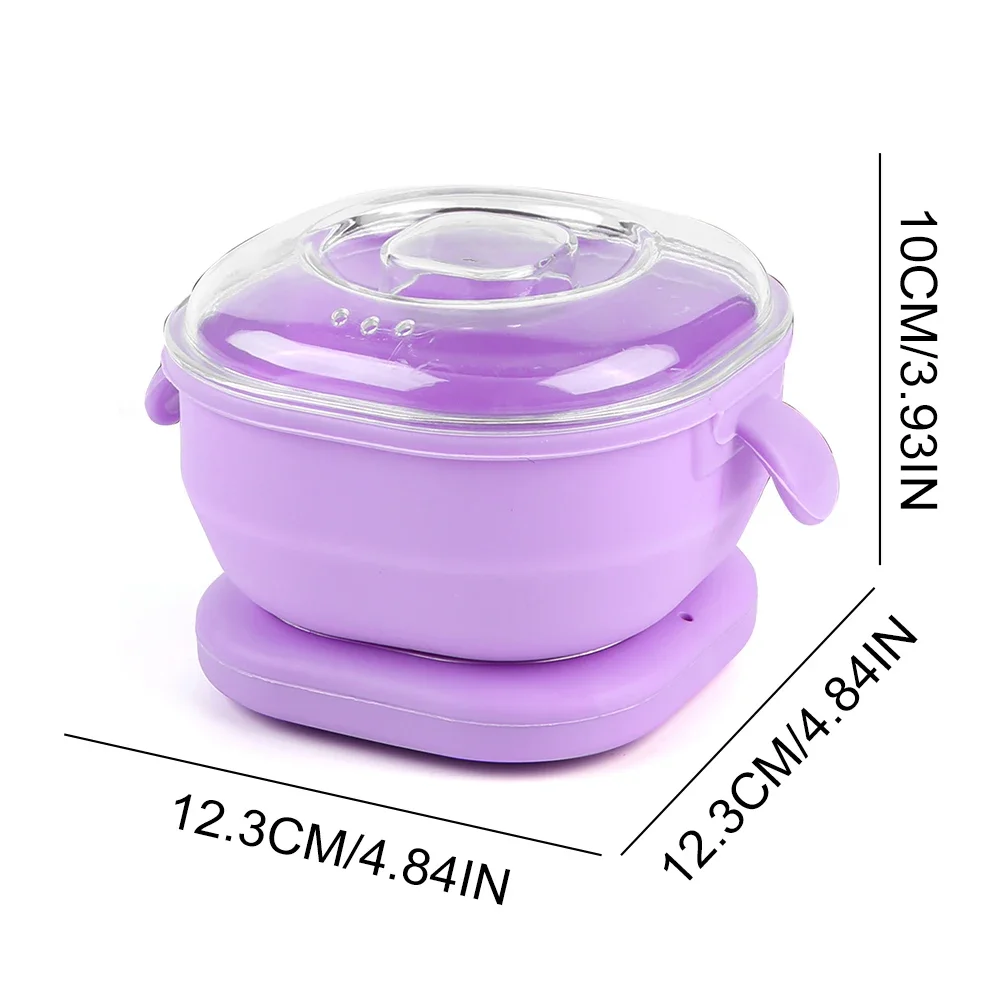 Portable Silicone Wax Warmer 400ml Foldable Wax Heater for Hair Removal Wax Pot SPA Body Epilator Electric Hot Waxing Machine