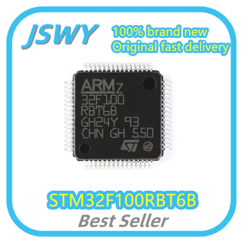 

(5/50 pcs) STM32F100RBT6B 32F100RBT6B QFP64 ARM Microcontroller Original Bulk Stock