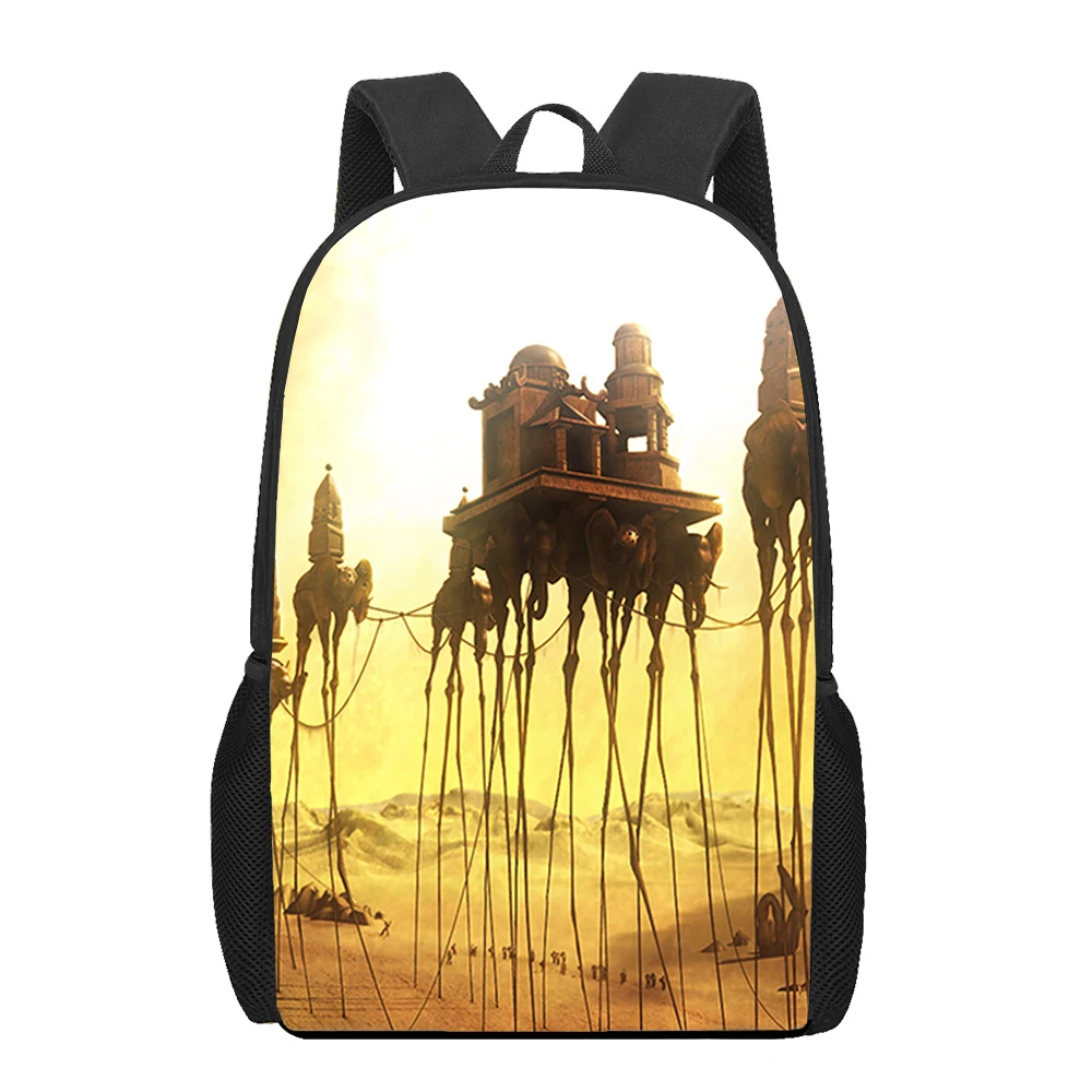 Salvador Dali Art painting 3D Print School Bag Set for Teenager Girls Primary Kids Backpack Book Bags Children Bookbag Satchel