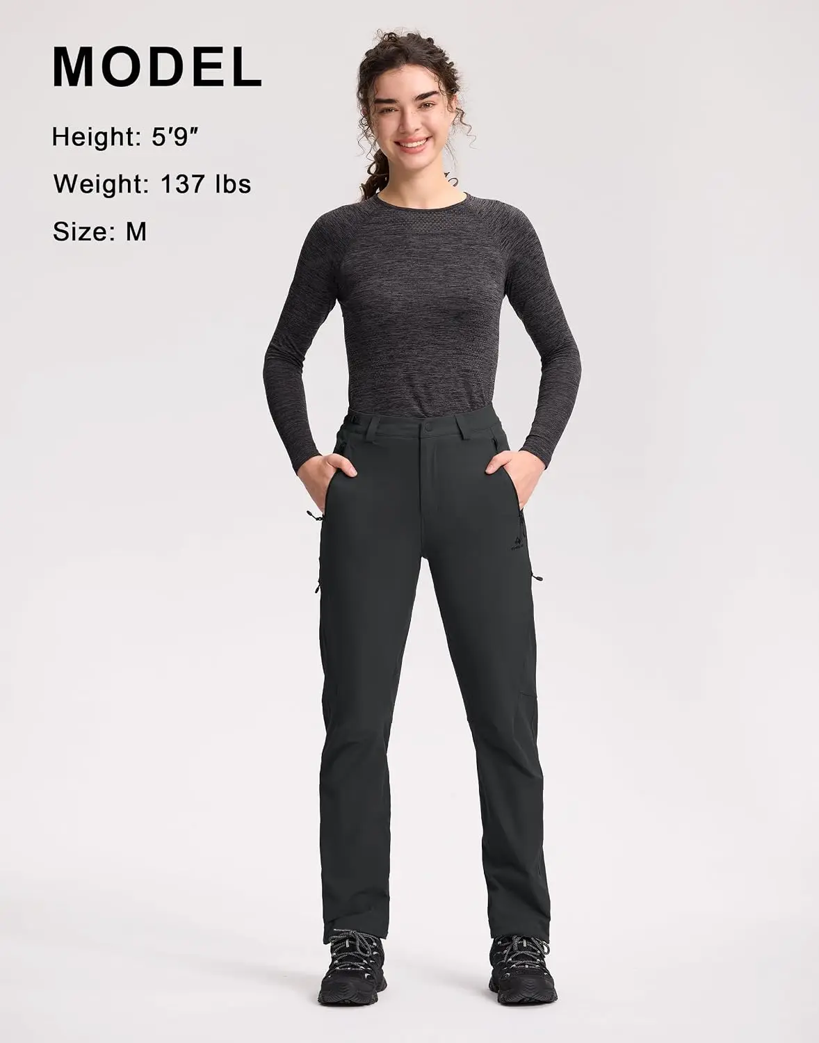 Pioneer Camp Women's Hiking Pants Lightweight Ultra-Breathable Quick Dry Stretch Cargo Pants with Ankle Zippers for Travel