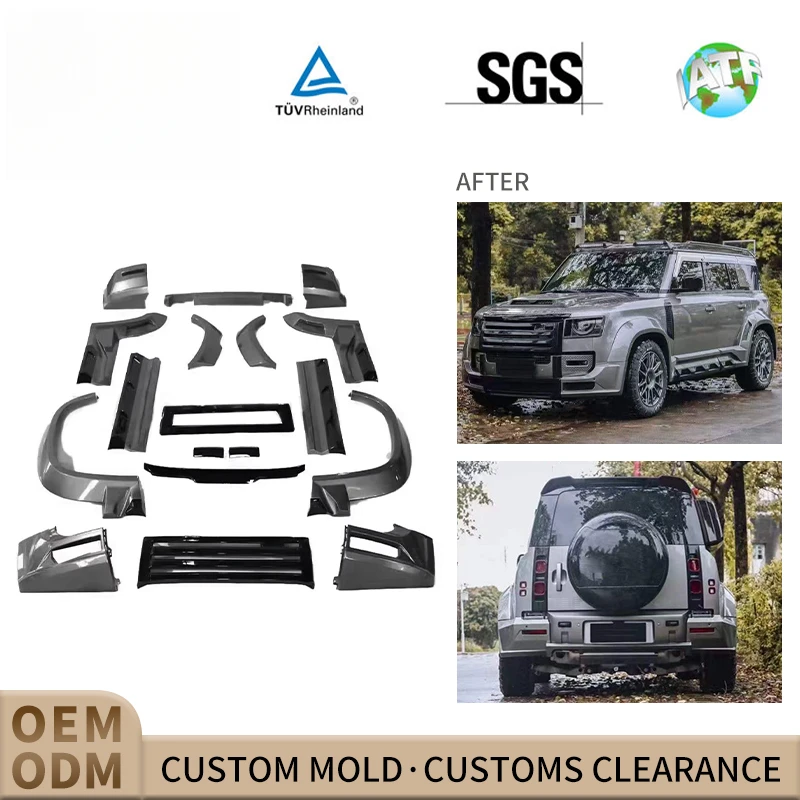 Carbon Fiber Wide Body Kit Bumper Panel Trims Full Set Off-Road SUV for Car, Car Accessories