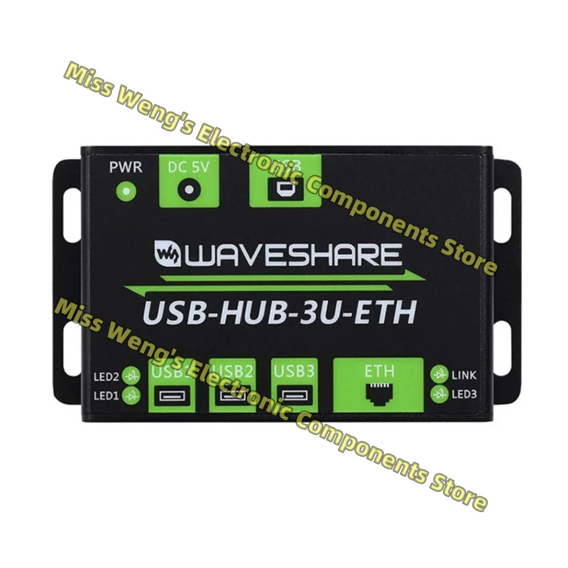 Metal shell USB+100Mbps Ethernet port expansion board Hub adapter Industrial grade HUB-3U-ETH-NP USB-HUB-3U-ETH