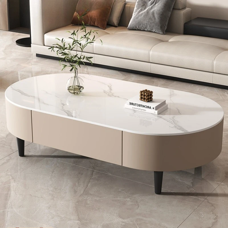 

Журнальный столик из шифера для дома, гостиной, овальный чайный столик