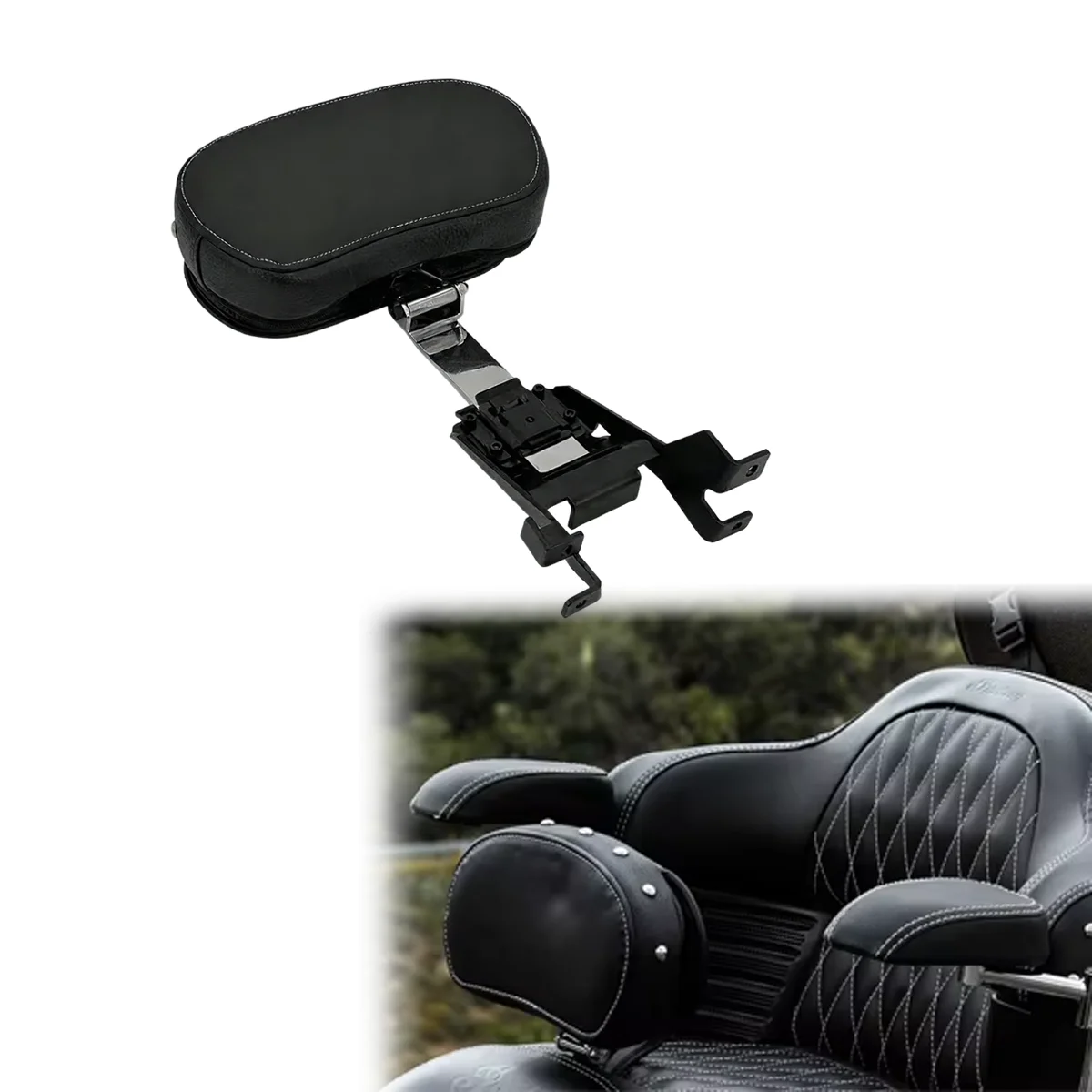 Encosto para Motociclista, Almofada de Apoio para Passageiro, Sissy Bar para Indian Chief Classic Chieftain Roadmaster Vintage Dark Horse 2014-2026