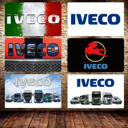 JimonFlag 90x150CM 3x5Ft IVECOs 자동차 깃발 포스터 폴리 에스터 이중 침투 인쇄 트럭 자동차 깃발 배너 장식