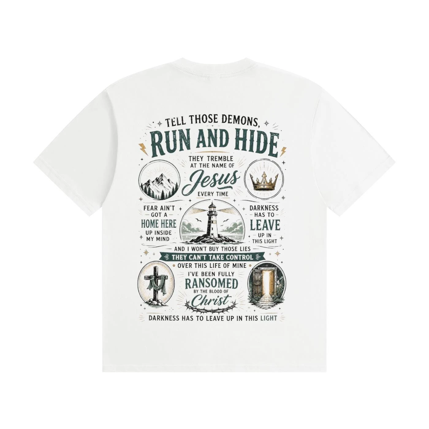 Demons Josiah Queen Song Lyric T-Shirt High Quality Round Neck Printed T-shirt with Oversized Print