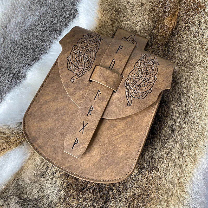 

Unisex Medieval Retro Punk Money Pouch Bag Fanny Pack Belt Bag Costume Props Pu Leather Cosplay Square Bag Portable Coin Purse