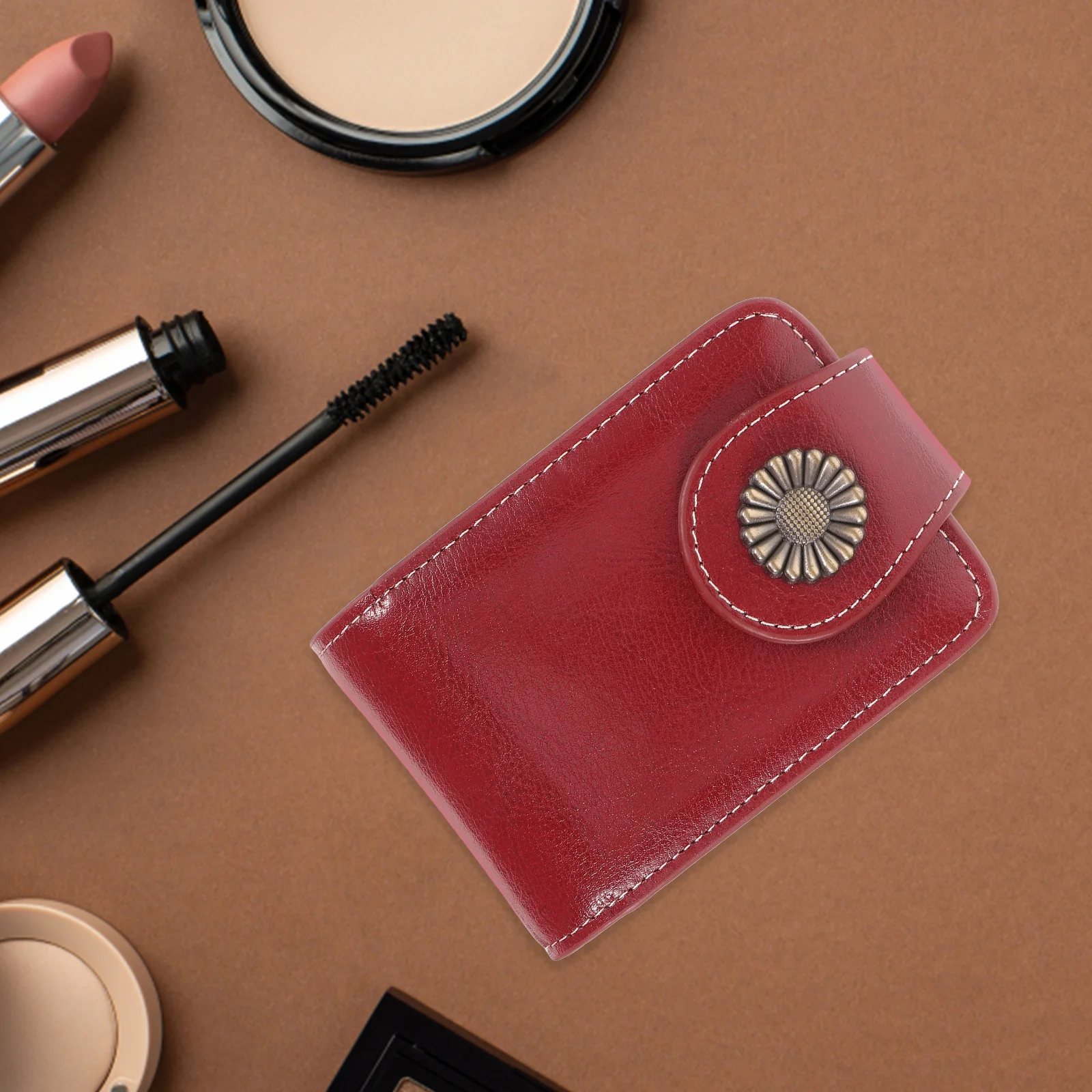 Pochette pour rouge à lèvres, étui léger et Compact pour rouge à lèvres, verrouillage à bouton, support Portable, maquillage de voyage avec miroir