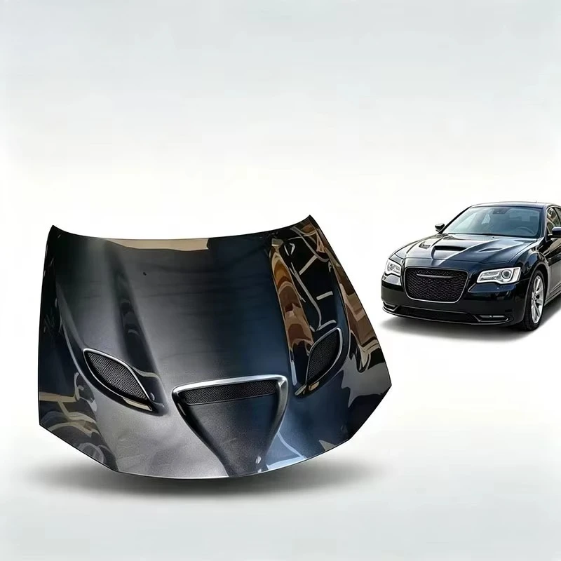 Carbon Fiber Hood Bonnet for Chrysler 300C 300S 2011-2023 Glossy Black Fiber SRT Vented Engine Cover Replacement Body Kit