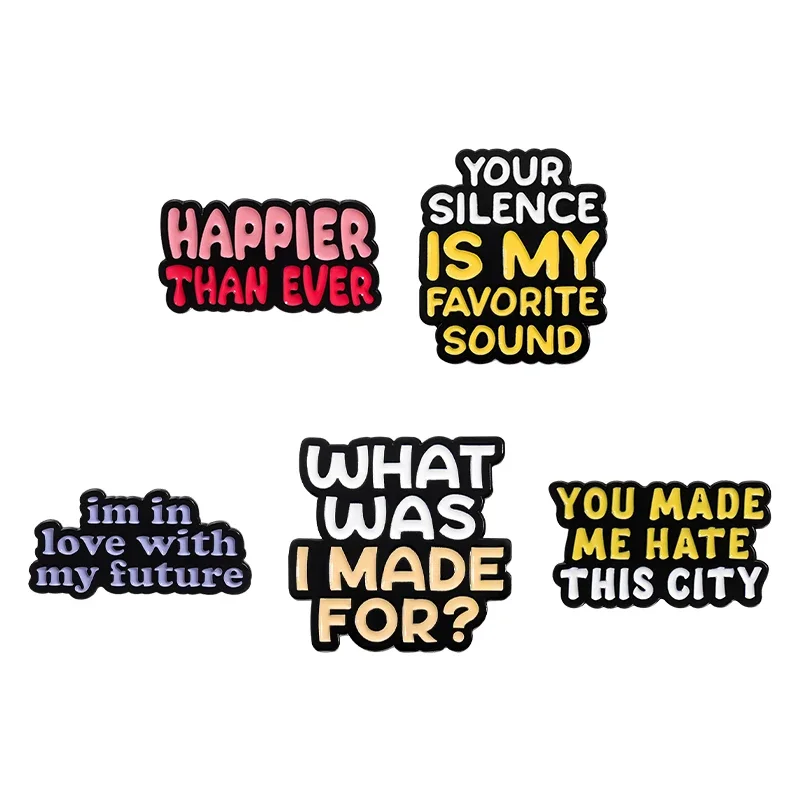 صمتك هو دبابيس المينا الصوتية المفضلة لدي ، دبابيس أسعار مضحكة ، شارات طية صدر السترة ، هدية المجوهرات للأصدقاء