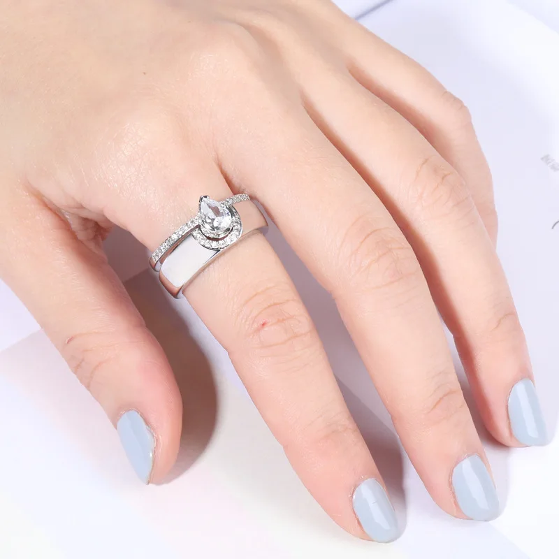 925 Sterling Silver Ring New Mozzarella Diamond Combination Zircon Set Ring Creative Engagement Ring For Women And Men