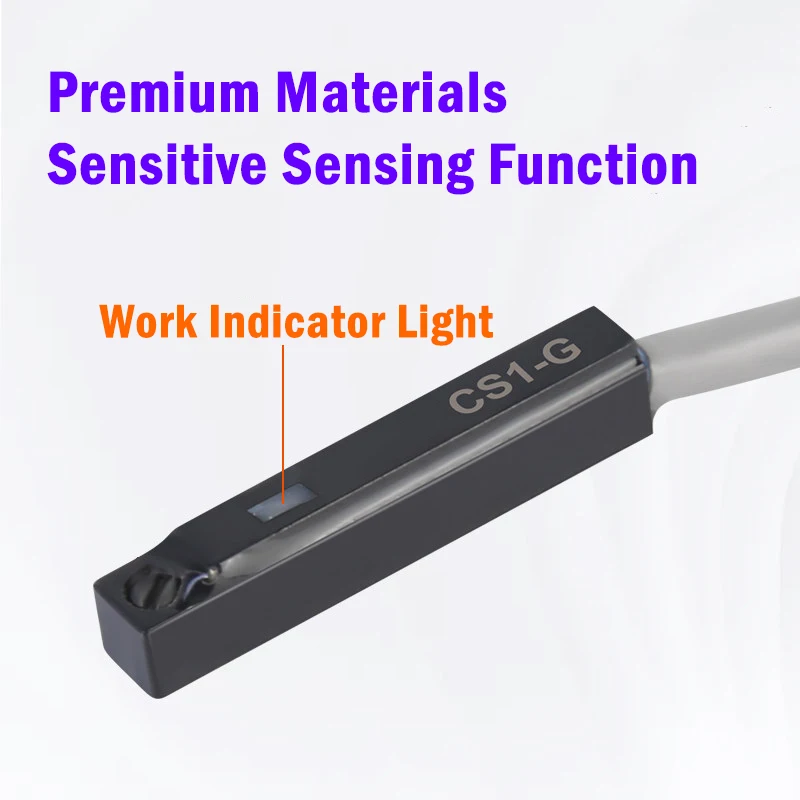 2pcs CS1-G Red LED Pneumatic Cylinder Magnetic Sensor Reed Switch ,DC AC 5V - 240V