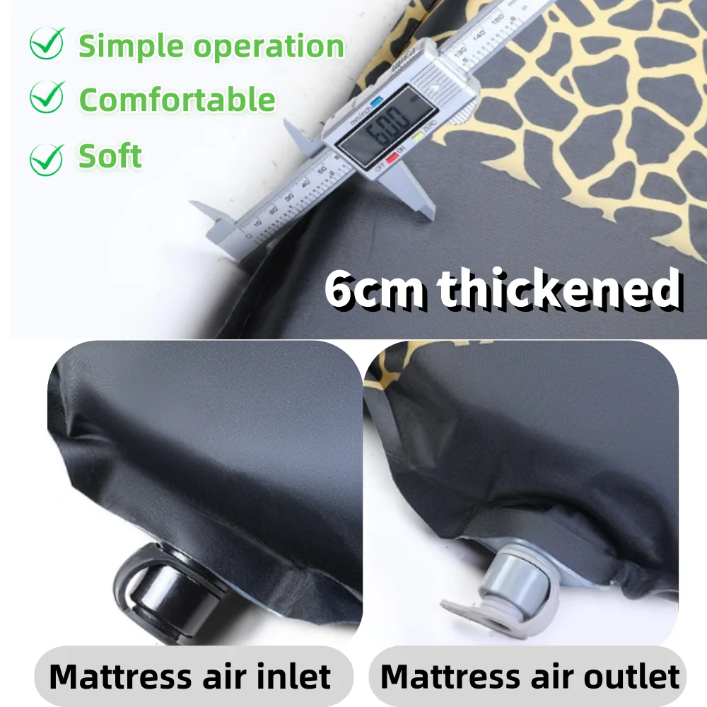 Inflatable Air Mattress For Tesla Model 3 2017-2024&Model Y 2017-2024, Self Inflating Sleeping Pad for Camping Memory Mattress