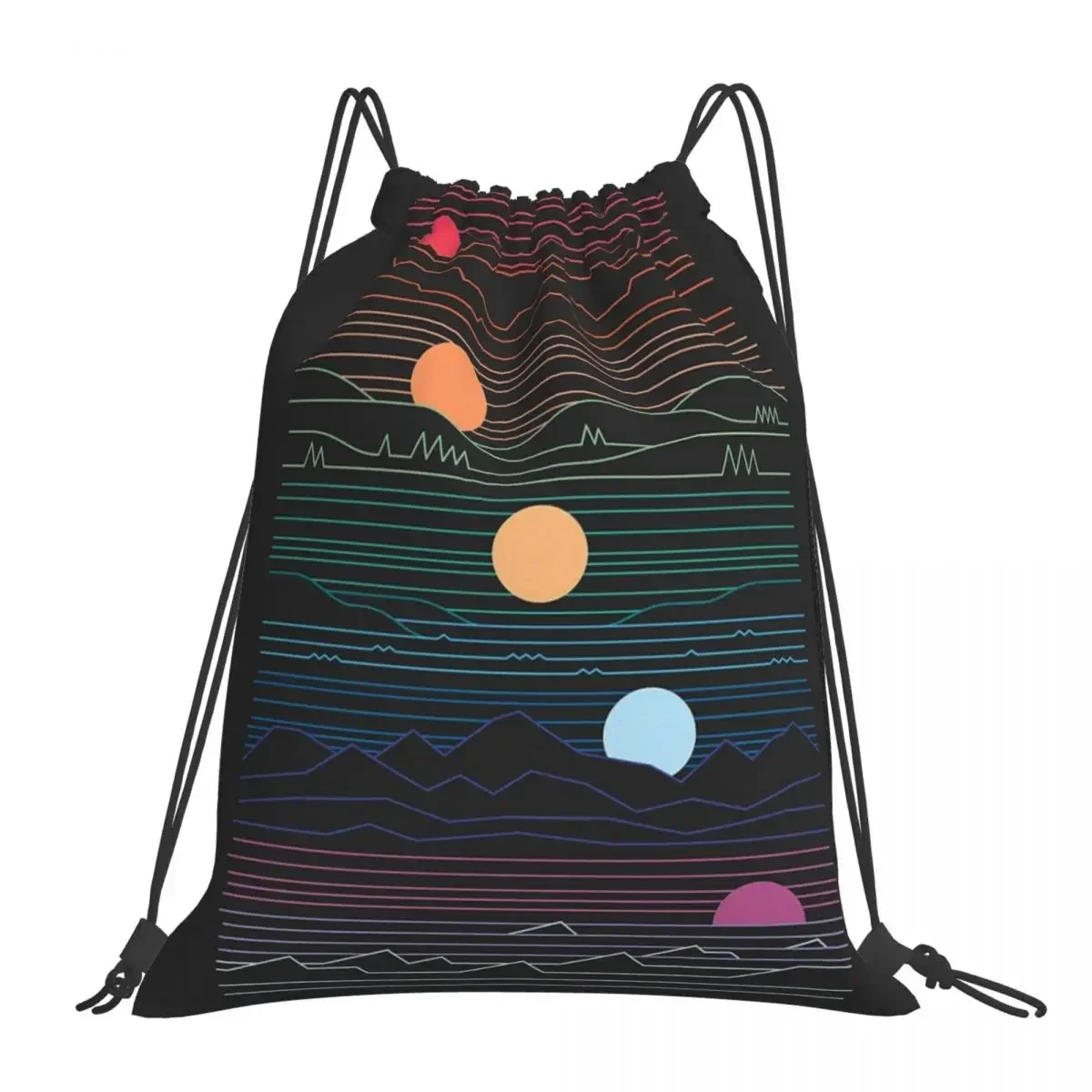 Veel Landen Onder Een Zon Rugzakken Draagbare Trekkoord Tassen Met Trekkoord Bundel Zak Sporttas Boekentas Voor Man Vrouw School