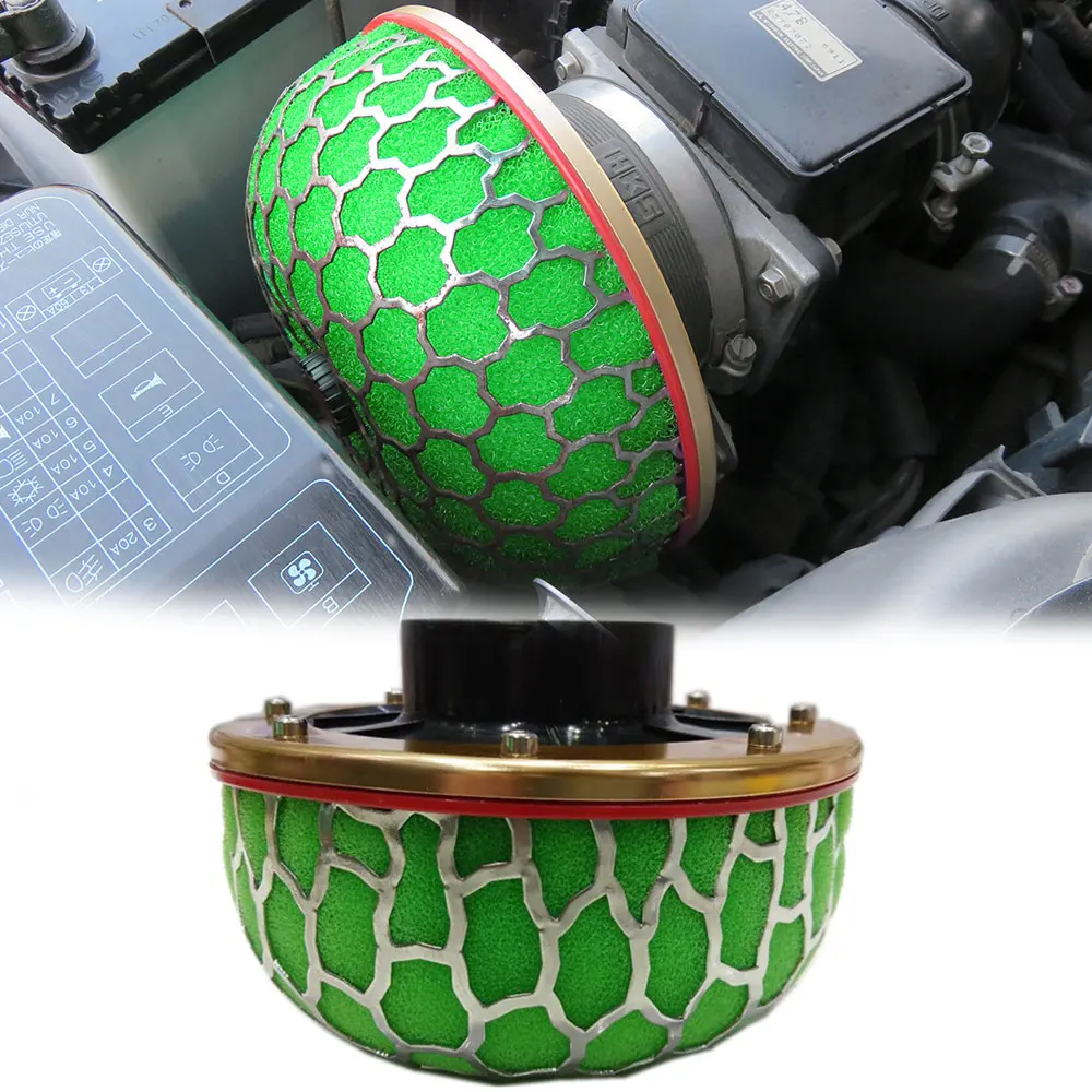 

60mm Air Filter Vehicle Accessories Round Mushroom Design Intake Flow Cleaner System Filter Universal Fit For MostInterface Car