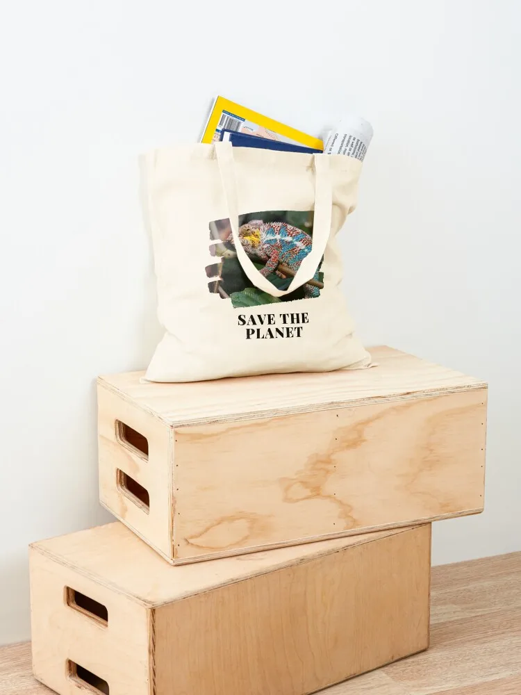 مرحباً من الحرباء البري. إنقاذ الكوكب! حمل حقيبة هدية حقيبة قماش stote حقيبة القماش امرأة الحقيبة لطيف #4