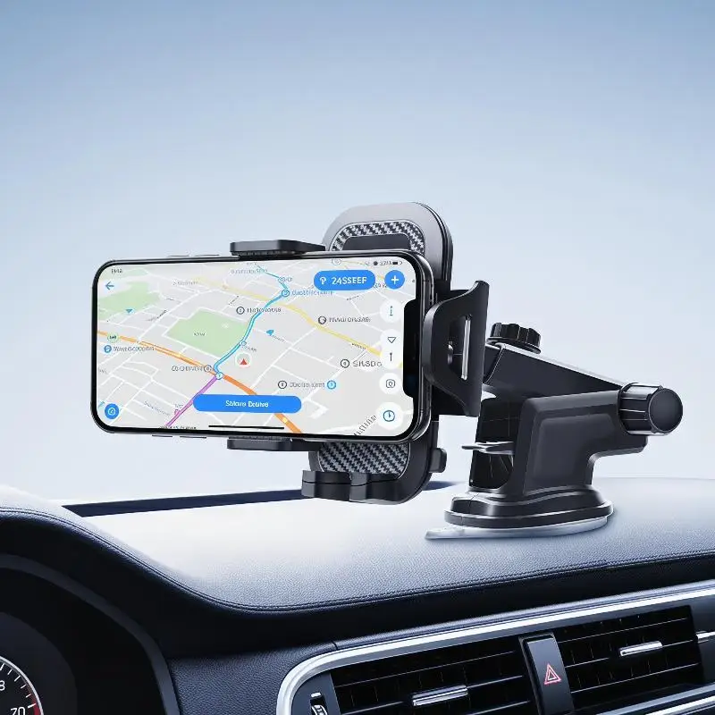 Secure 360° Car Windshield Phone Cradle Universal Fit for Travel and Commuting