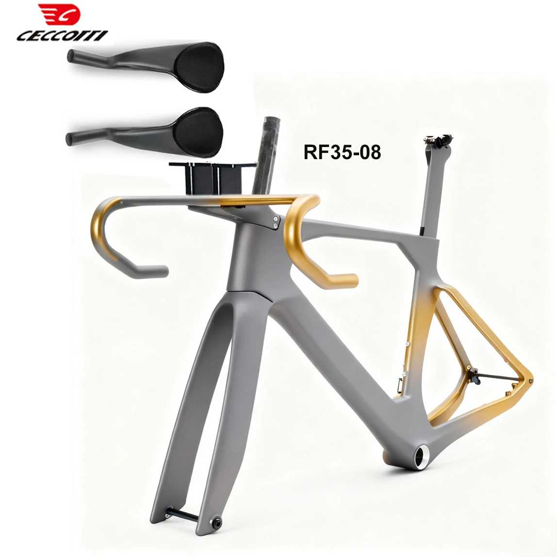 

CECCOTTI Factory Full Carbon Fiber triathlon Frameset Full Hidden Cable Disc Brake Road bike frame