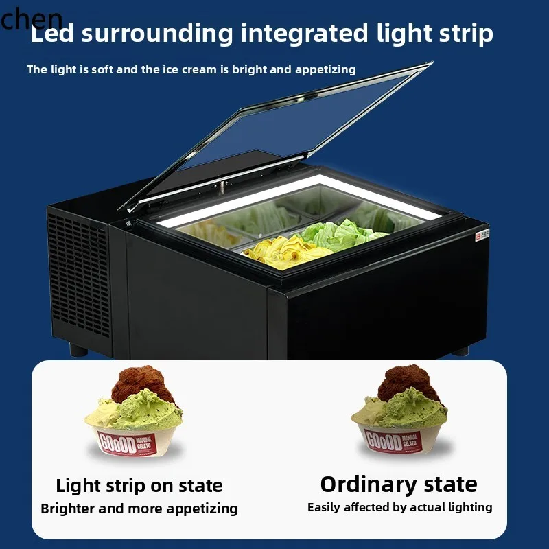 Vetrina per gelato ZML Piccolo congelatore per gelato commerciale da tavolo