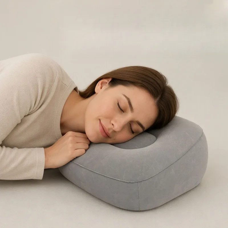 Inflatable PVC Foot Rest Pillow Leg Support Cushion For Travel Office Home Under Desk Airplane Car