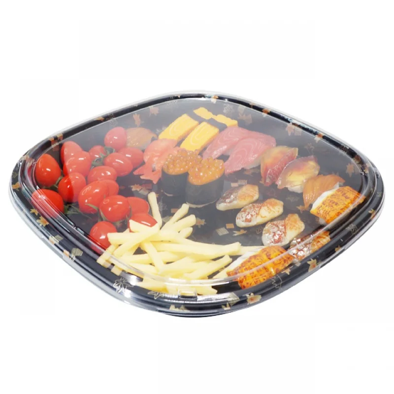 

Customized productFDA/EU Food Grade Sushi Tray Takeout Food Packing Container with Cover