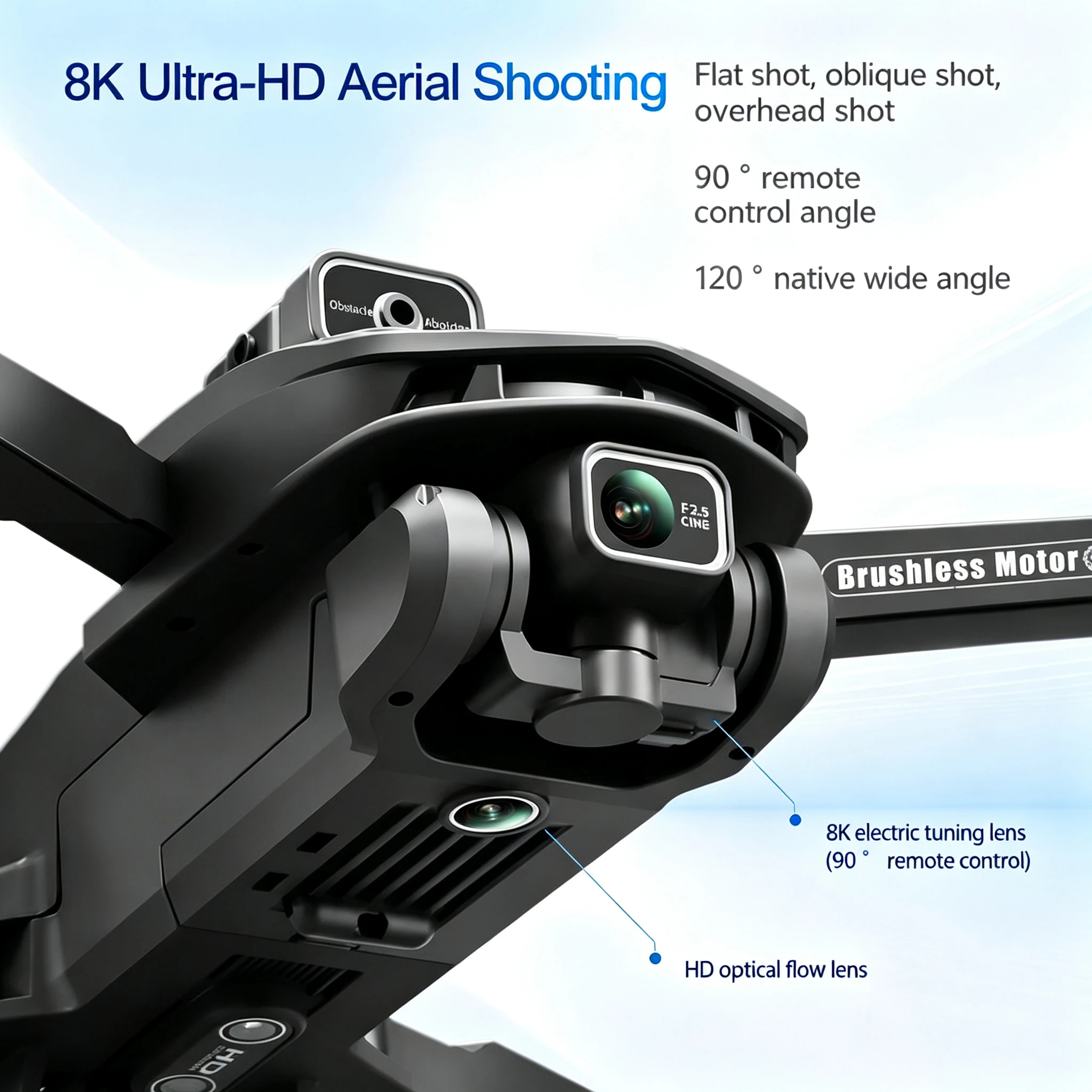 2026 New V168 MAX RC Drone 8K HD Aerial Camera GPS 5G WIFI Intelligent Obstacle Avoidance 4.5 inch Screen Outdoor Photography