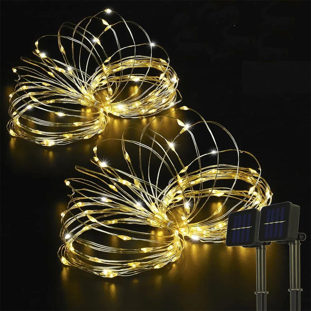 

Solar Powered Fairy String Lights Outdoor Waterproof 8 Modes Twinkle Christmas Decorations Lights Graden Tree Decor 300LED 592