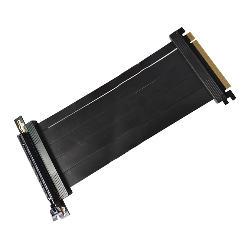 Cabo Riser PCIE 4.0 16X, Cabo de extensão para placa gráfica, Porta PCI Express, Extensor Riser GPU, 90 Graus, Velocidade máxima, 10cm