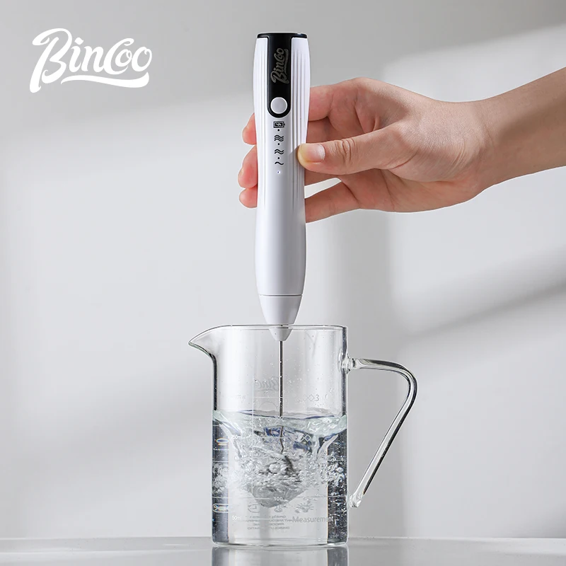 Bincoo-Electric Coffee Milk Maker, Handheld Household Mixer, Adjustable Double-Headed Gear